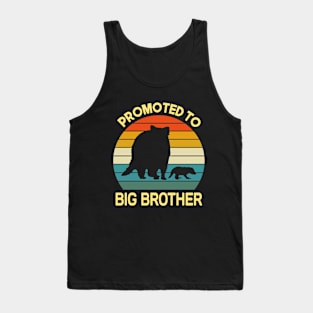 Promoted to big brother raccoon Gift, baby birthday Tank Top